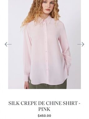 Max Mara SILK CREPE DE CHINE SHIRT - PINK